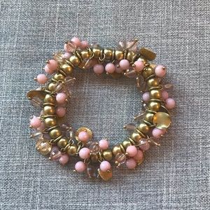 Gold and light pink bracelet